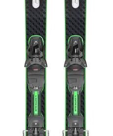 Pair of Head skis with bindings on a white background