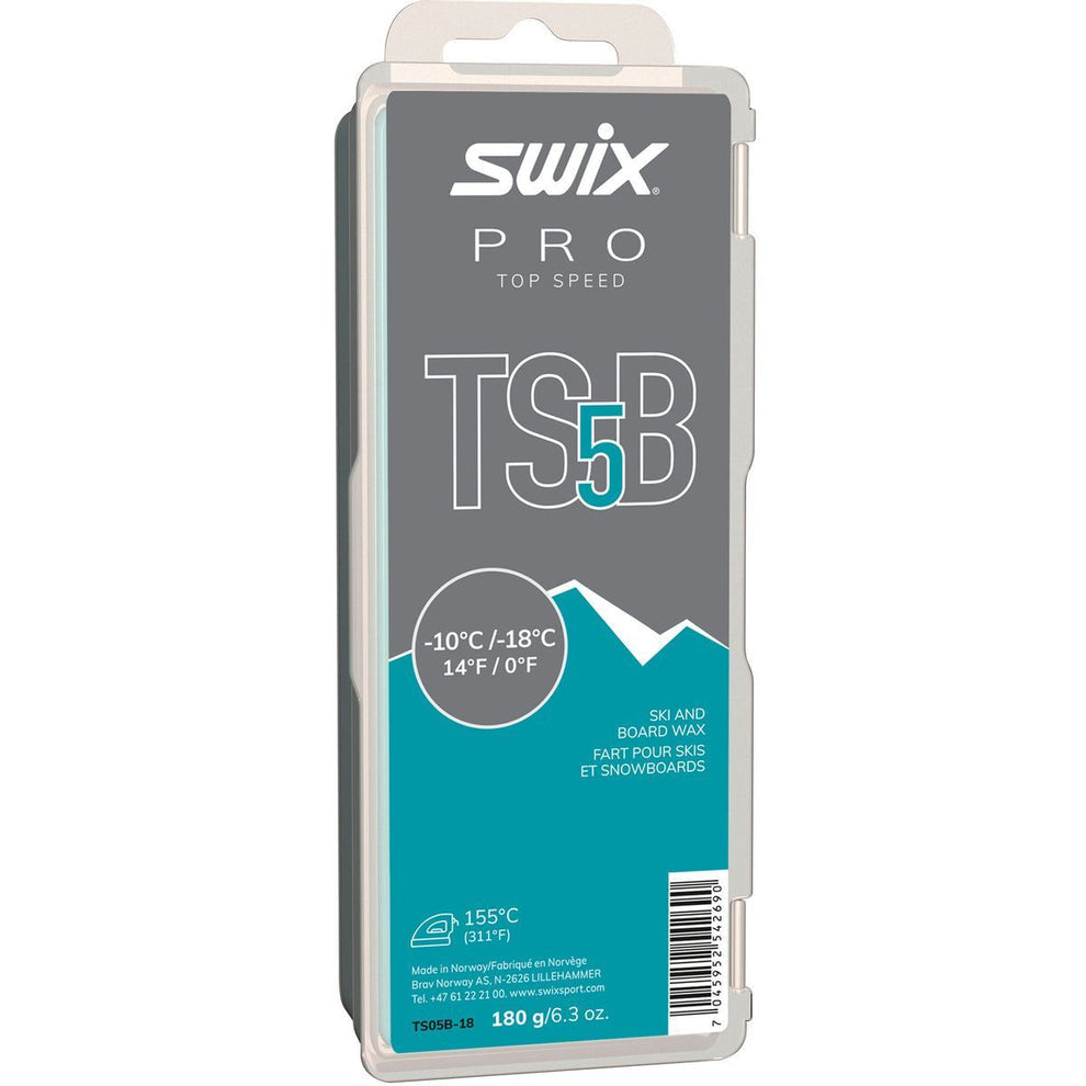 Swix TS5 Black Wax, -10℃/-18℃, 180g