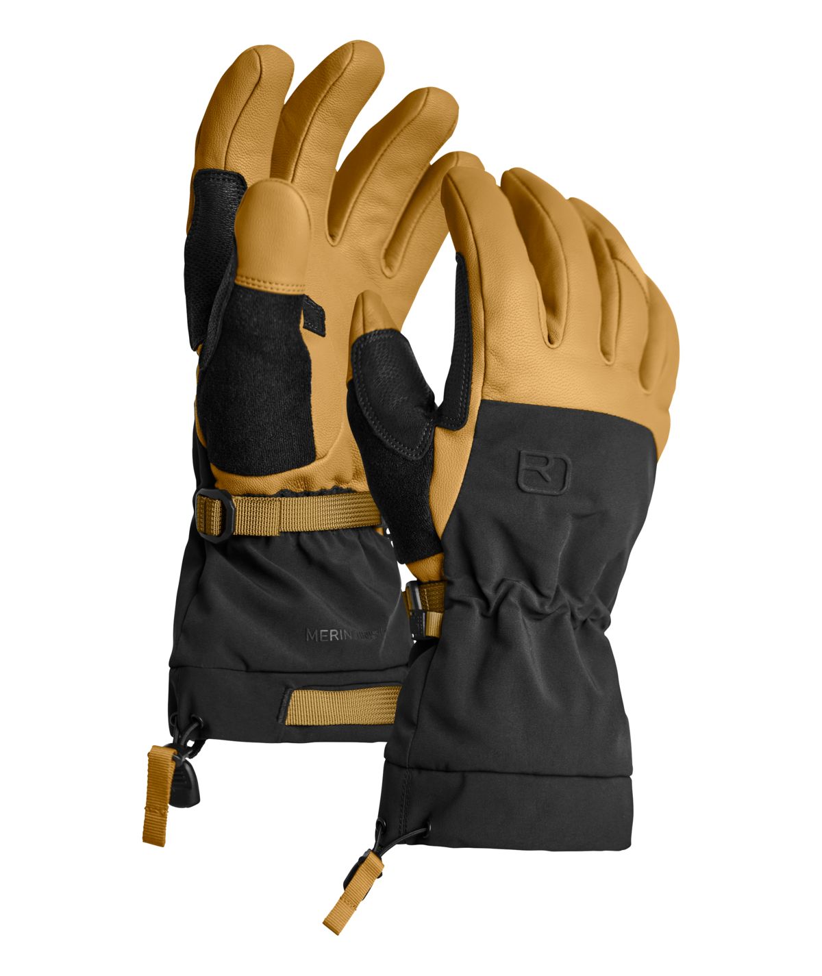 5 finger leather gloves deerskin look