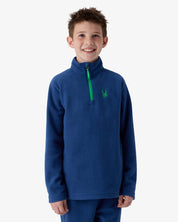 Indigo blue and green zip up boys fleece