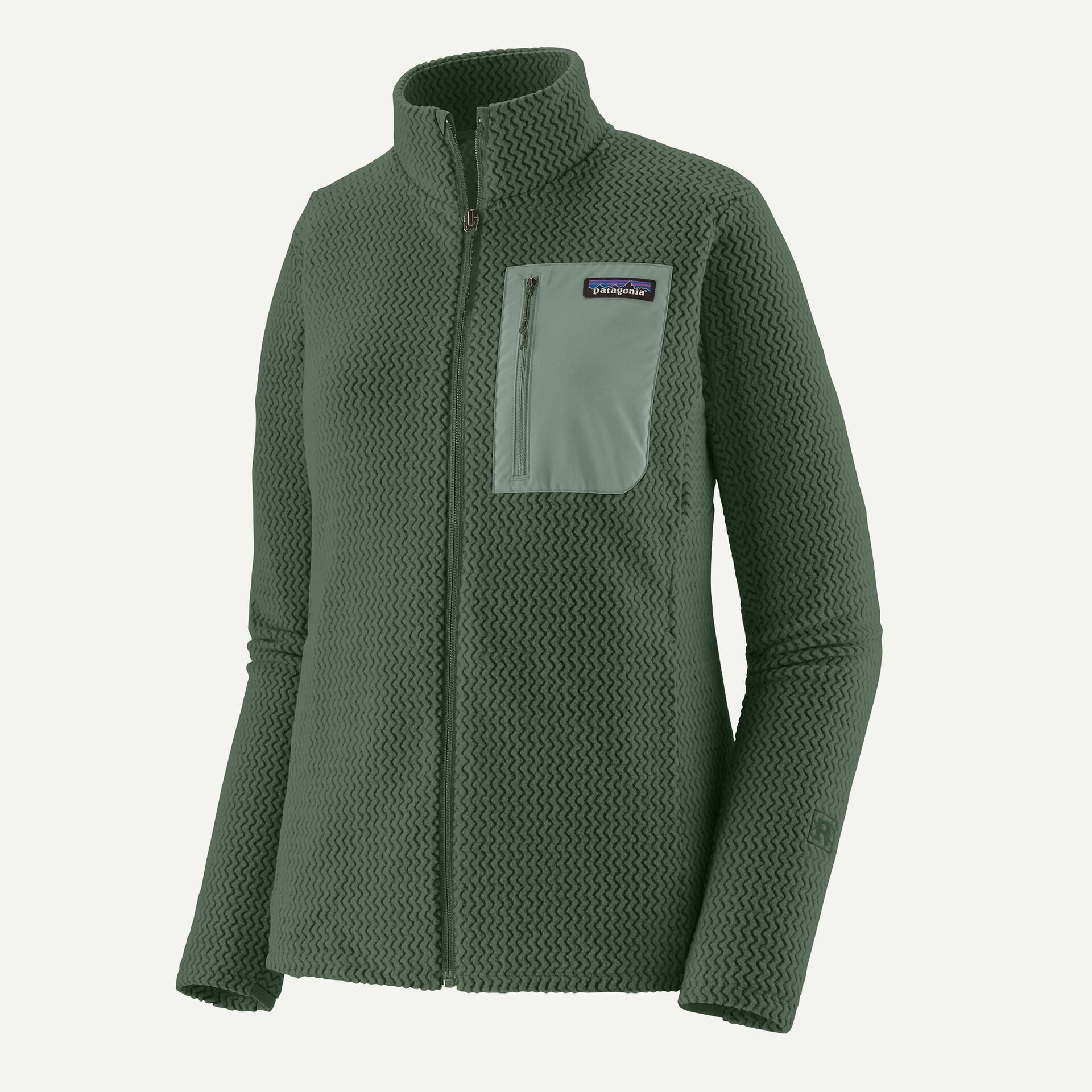 Green R1 zip u fleece for cool nights