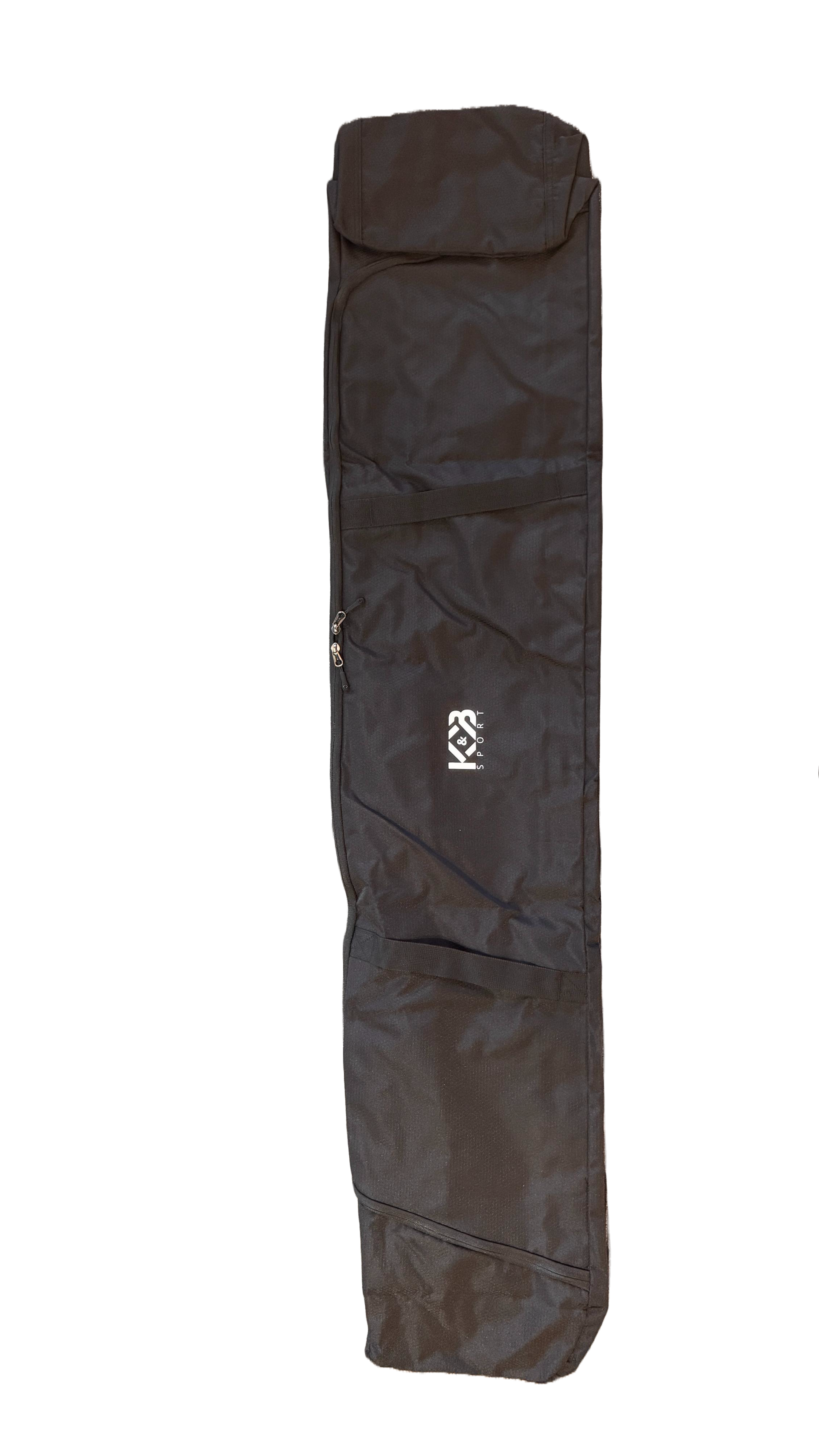 Black padded snowboard bag with carry handle