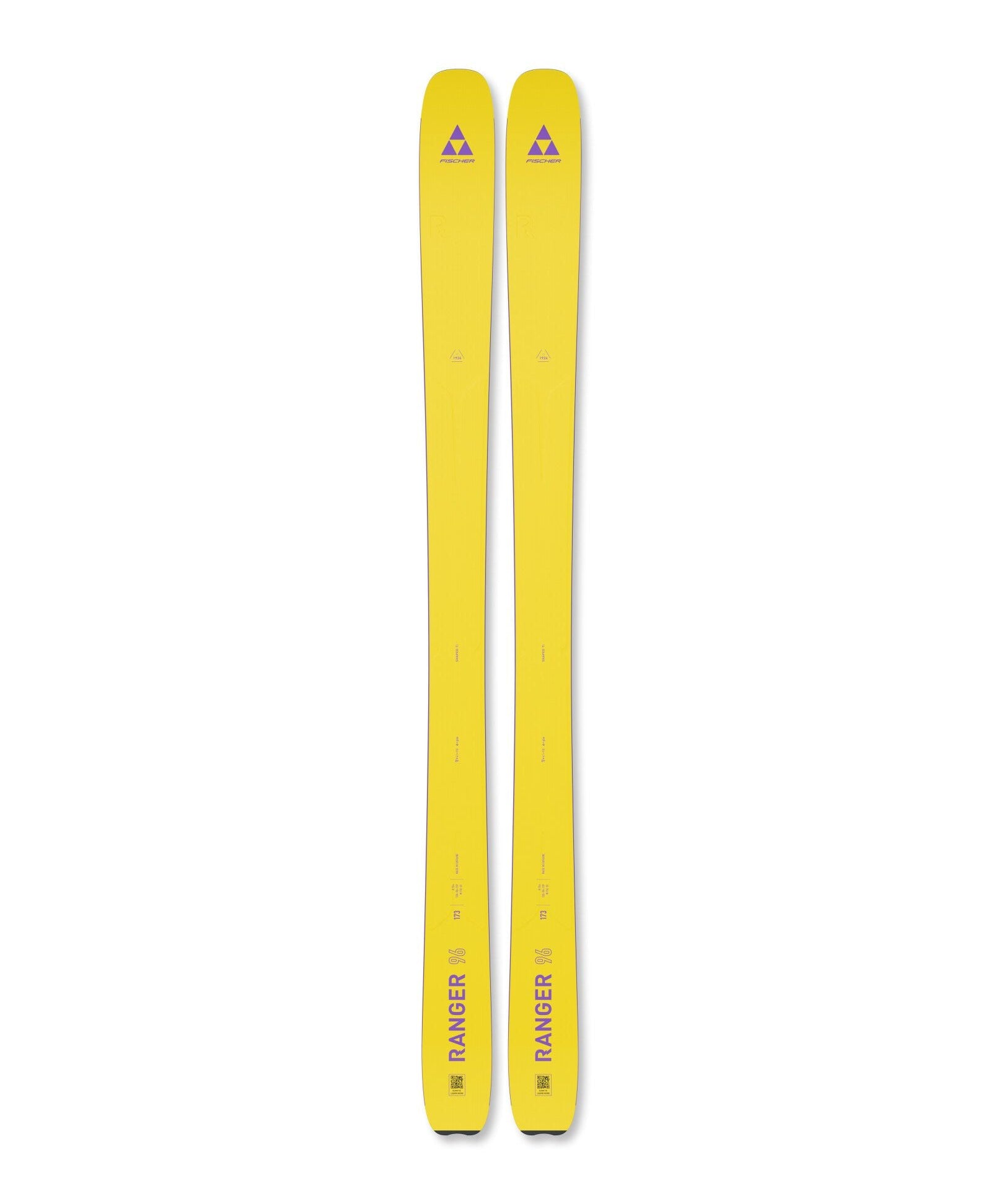 Two yellow ski boots shown side-by-side against a plain white background, with 'RANGER' printed on the side.