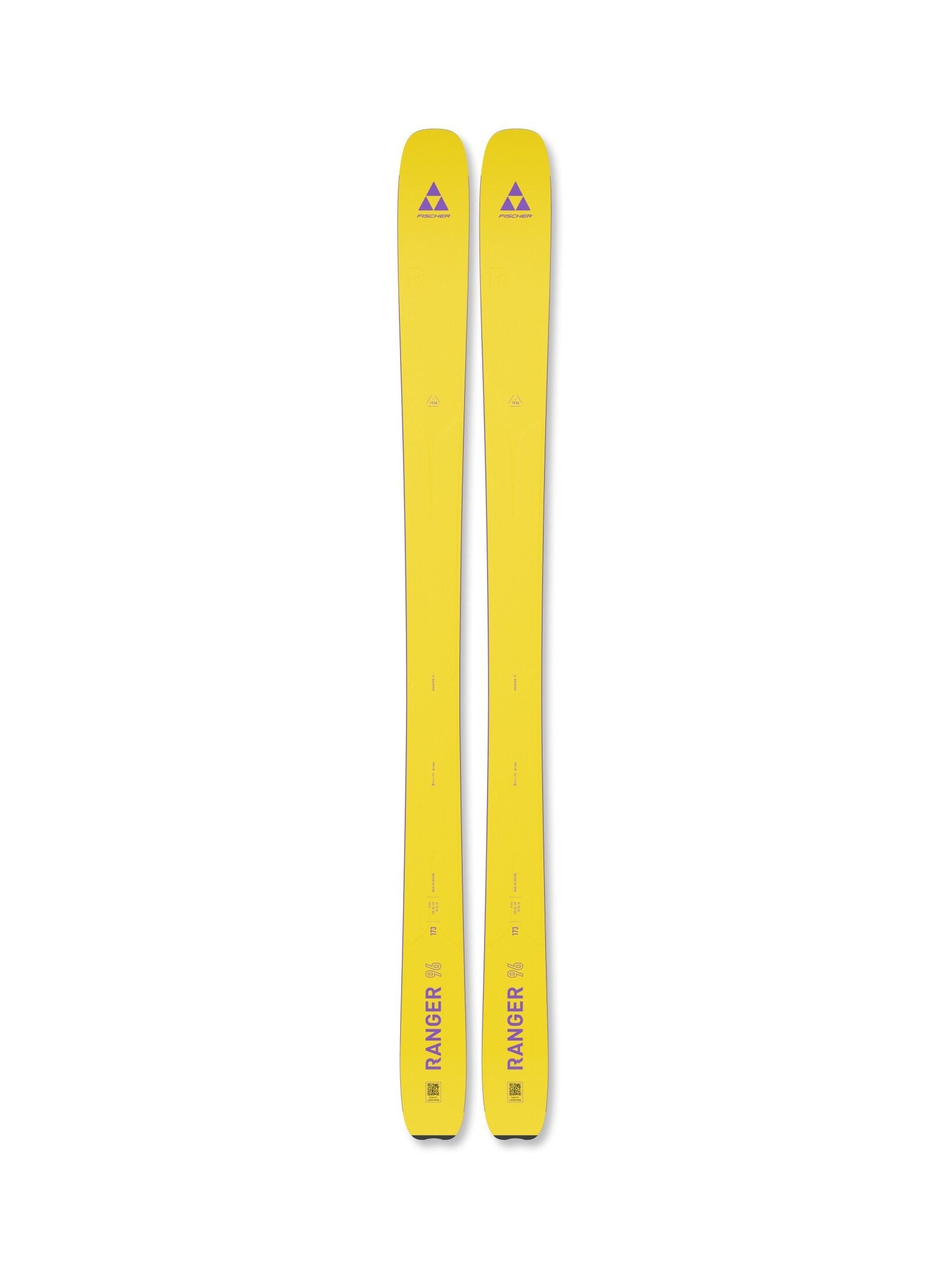 Two yellow ski boots shown side-by-side against a plain white background, with 'RANGER' printed on the side.