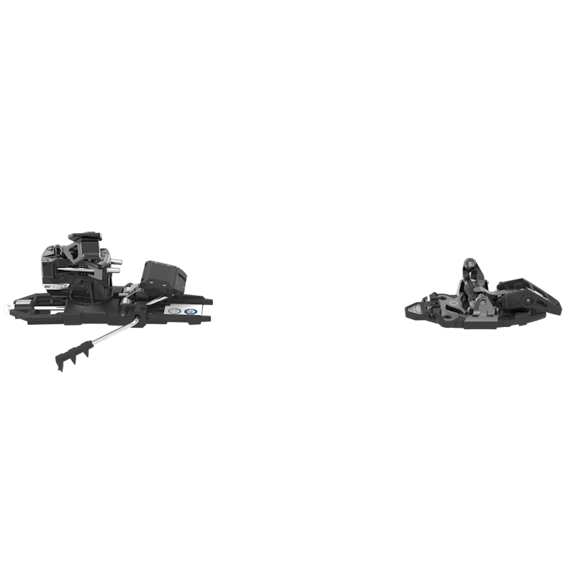 Side profile of the perfect backcountry Dynafit Rotation 10 binding in black.
