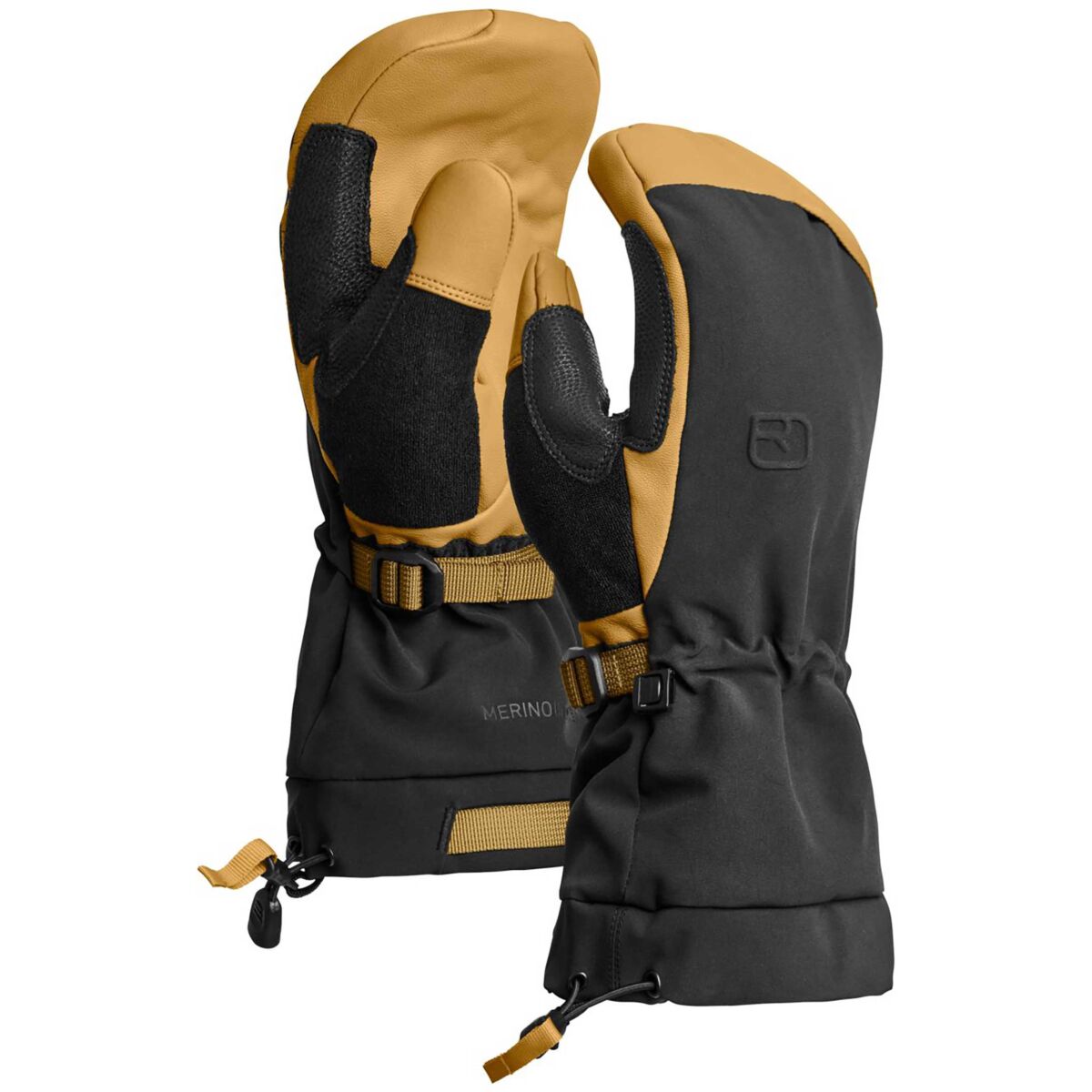 Black and ywllow freeride mitt
