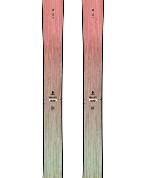 Rossignol ski with gradient design on a white background